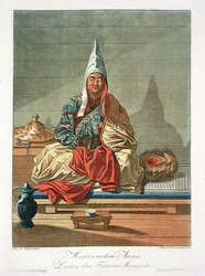 Lama dos tártaros da Mongólia, gravada por Jegor Skotnikoff (1782-1843)